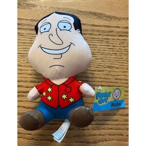 Family Guy Glenn Quagmire Plush 7 inch Big Head Toy New with Tags Hawaiian Shirt